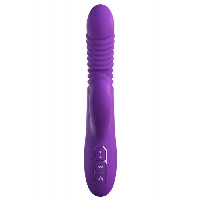 Vibrator Ultimate Thrusting Clit Stimulate-Her cu impingere si functie de incalzire, 23,5 cm.