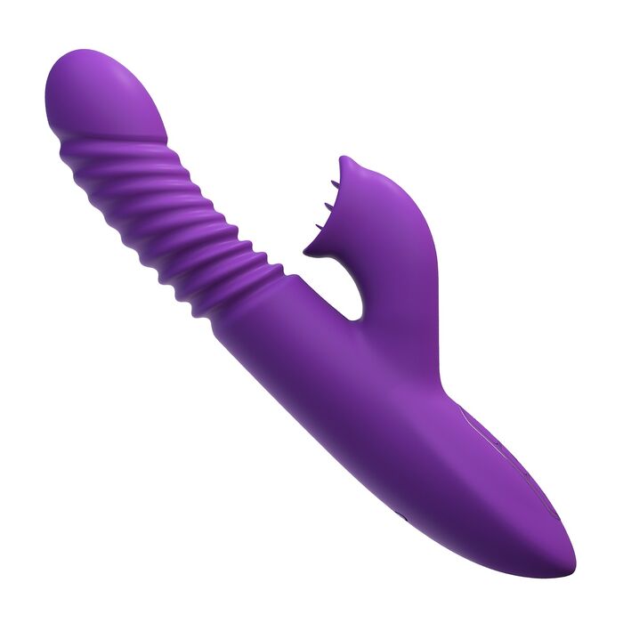 Vibrator Ultimate Thrusting Clit Stimulate-Her cu impingere si functie de incalzire, 23,5 cm.