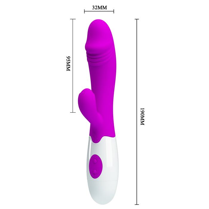 Vibrator Pretty Love Snappy 19.5 cm - Roz-dimensiuni