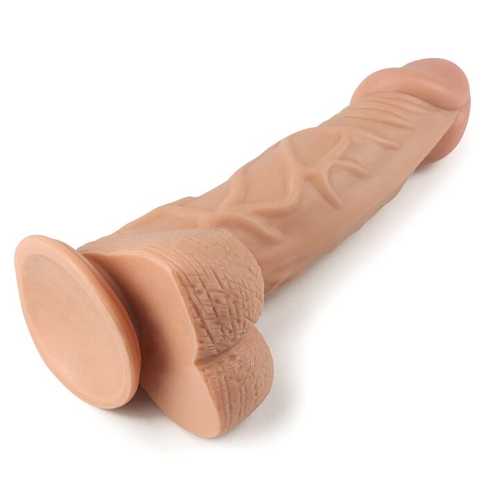 Dildo Real Extreme XL, Lovetoy, 23cm cu ventuza si scrot