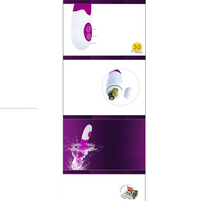 Vibrator Pretty Love Snappy 19.5 cm - Roz-schimb baterii