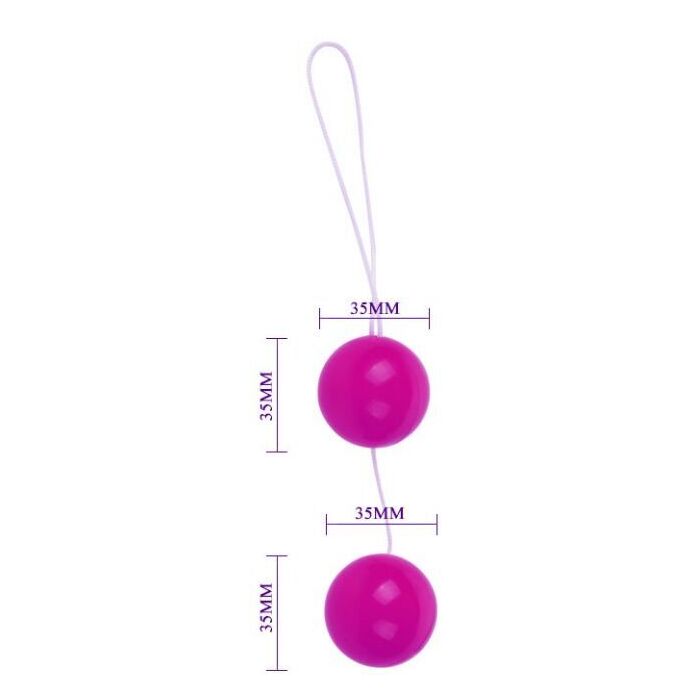 ​Twins Ball - bile vaginale fine pentru antrenarea muschilor vaginali - Exercitii Kegel - Violet- dimensiuni