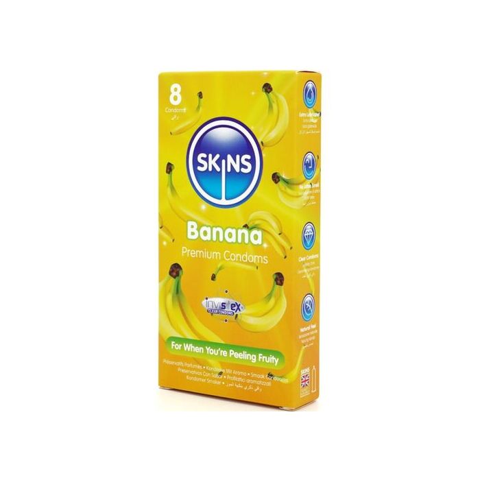 Prezervative SKINS Banana Premium, 8 Buc.