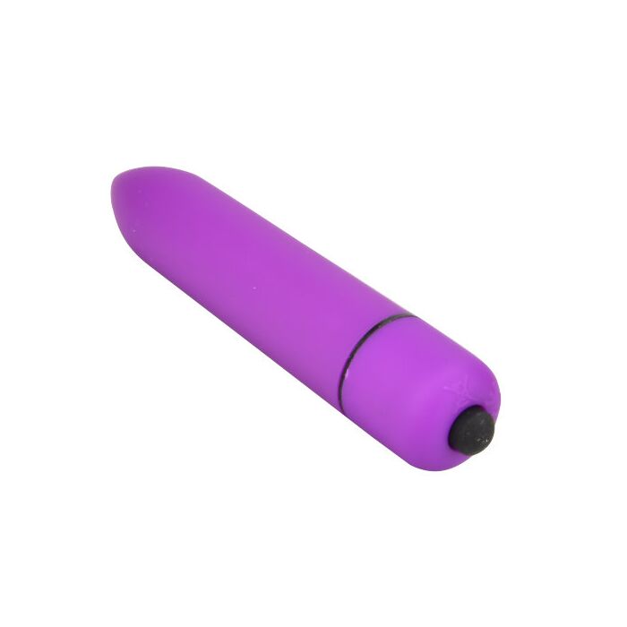 Loving Joy Vibrator Glont Mov - vedere unghi cu butonul de control la baza