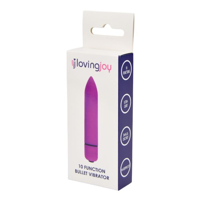 Vibrator Glont Loving Joy Mov - cutie ambalaj lateral functii 10 functii ultra silentios mic si discret waterproof