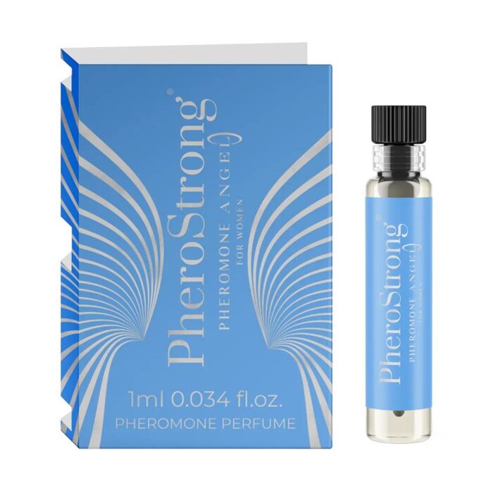 PheroStrong Pheromone Angel for Women 1ml - cutie si flacon tester, culoare albastru
