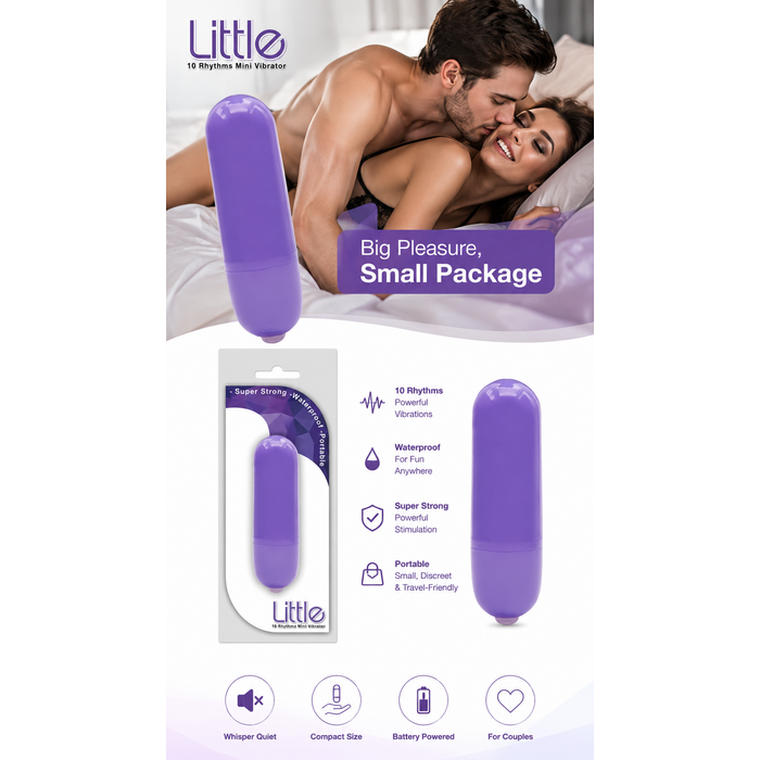 Vibrator Glont Little Purple, 10 Viteze - avantaje