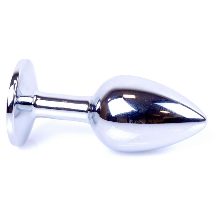 Plug Jewellery Silver Purple din profil, forma conica progresiva si baza rotunda plata