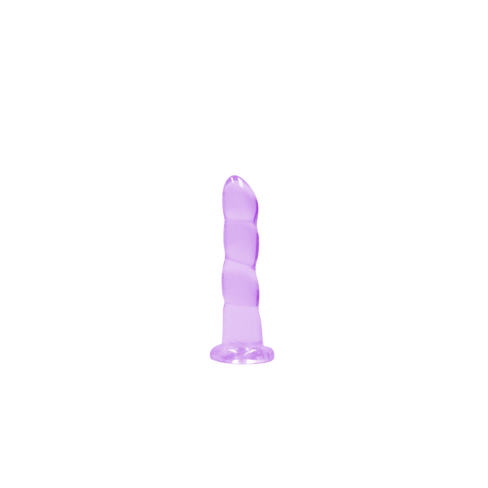 Dildo Non-Realistic REALROCK Crystal Clear Mov cu Ventuza 17 cm