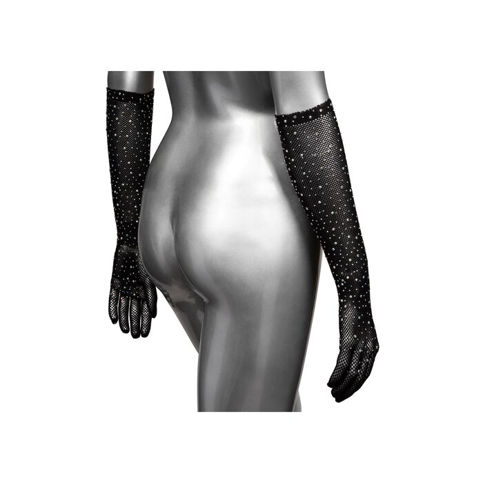 Manusi Lungi Negre Radiance CalExotics cu Strasuri