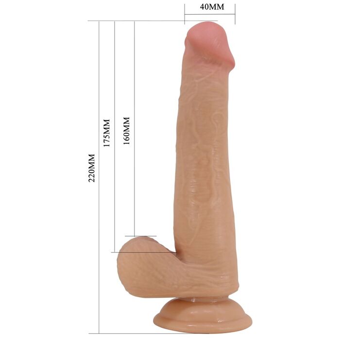 Dildo Realist Pretty Love Tallen 22 cm - Natural dimensiuni