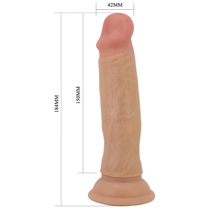 Dildo Realist Pretty Love Quentin 18,4 cm - Natural - dimesiuni