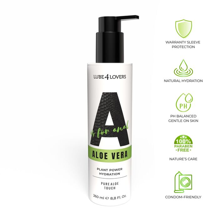 Lubrifiant Anal A is for Aloe Vera detaliu ambalaj