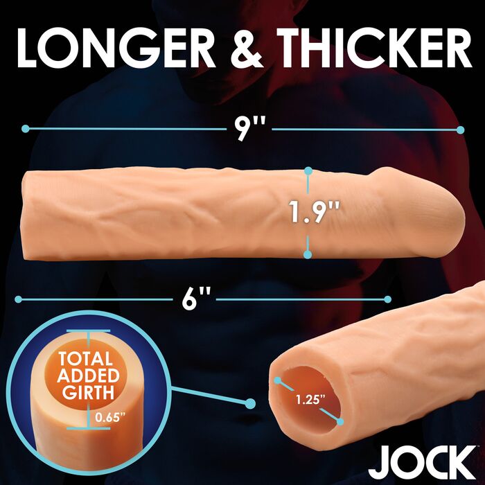 Manson Prelungitor Penis JOCK dimensiuni 9 inch lungime 1.9 inch latime 0.65 inch grosime adaugata
