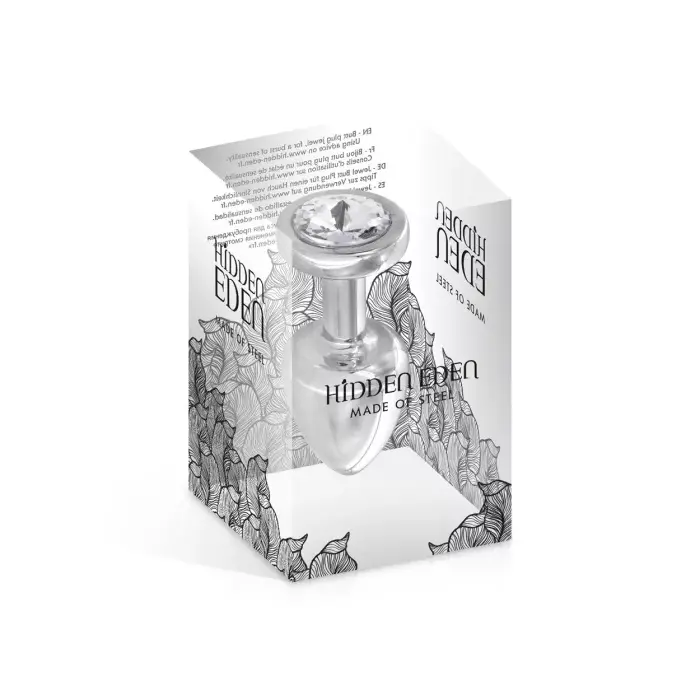 Angel Plug Anal Argent Bijou Clear XS - Hidden Eden