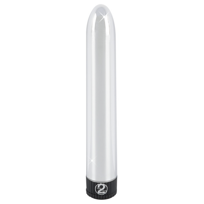 Vibrator Glamour You2Toys 17.5 cm argintiu cu telecomanda cu fir