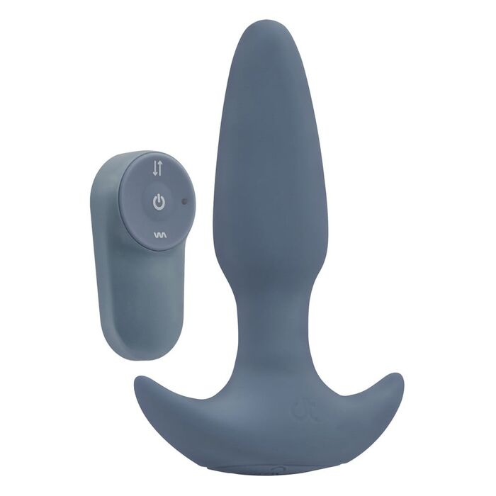 Vibrator anal Dreamtoys Pulz Phoebe albastru, baza ancora si telecomanda