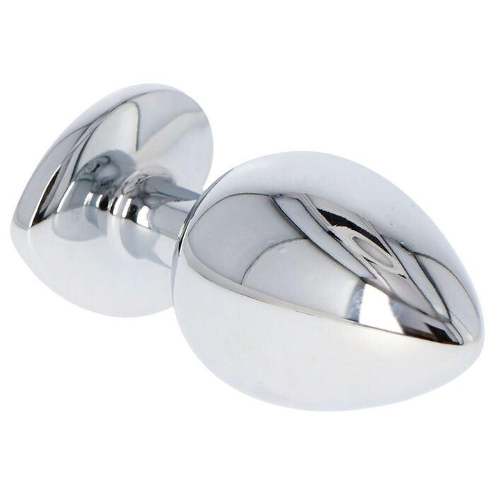 Plug anal metalic Heart Jewel, vedere din spate a bazei in forma de inima
