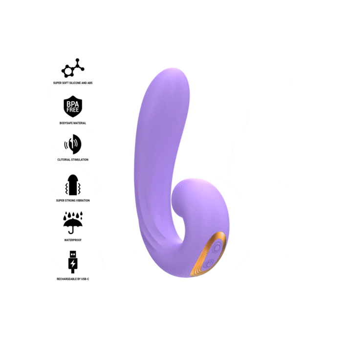 Vibrator INTENSE Meryl Double Vibration Clitoris, 10 Viteze, incarcare USB