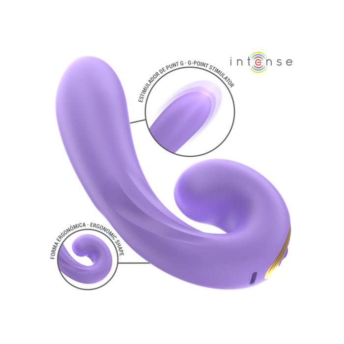 Vibrator INTENSE Meryl Double Vibration Clitoris, 10 Viteze, incarcare USB