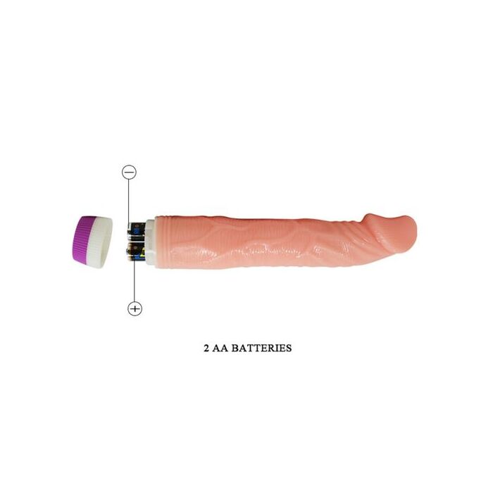 Vibrator Pleasure Vibe Flesh, [22 cm x 4cm] telecomanda