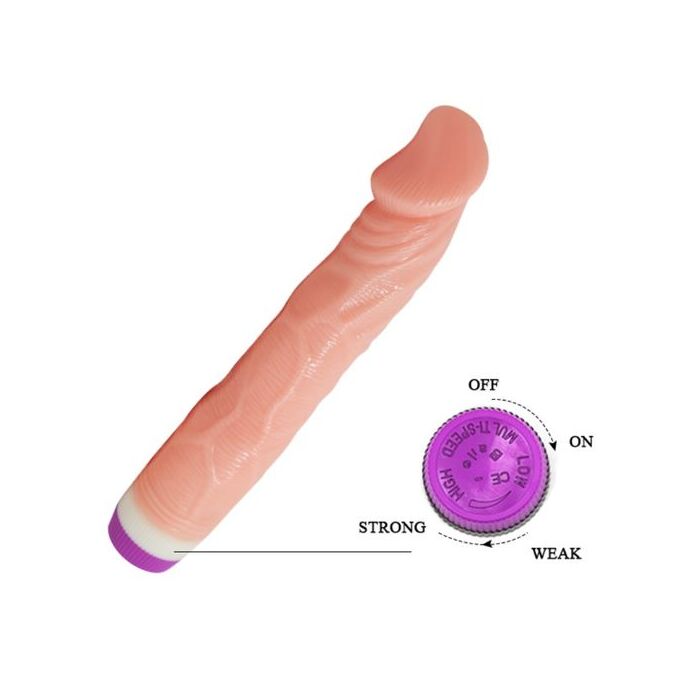 Vibrator Pleasure Vibe Flesh, [22 cm x 4cm] imagine lateral