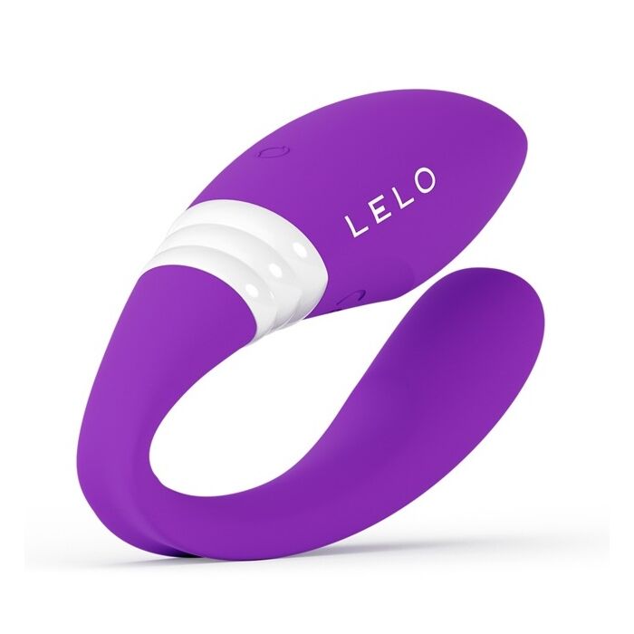 LELO Mahana Originals, vedere frontala cu logo LELO si butoanele tactile de control intensitate