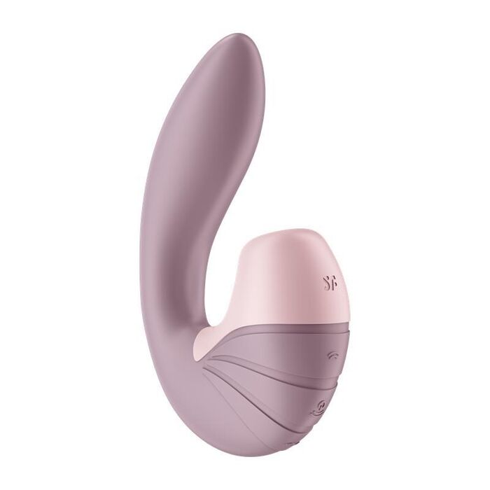 Vibrator Satisfyer Supernova in forma curbata, cu bratul flexibil pentru punctul G si capul de stimulare cu aer pentru clitoris