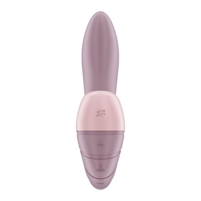 Vibrator Satisfyer Supernova, profil lateral cu bratul insertabil si corpul de comanda roz