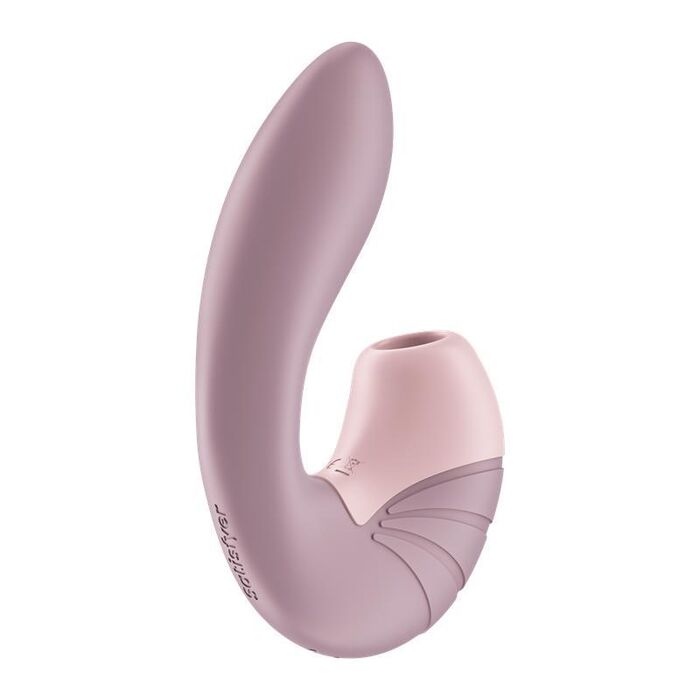 Vibrator Satisfyer Supernova, unghi lateral cu deschiderea de stimulare prin unde de presiune vizibila