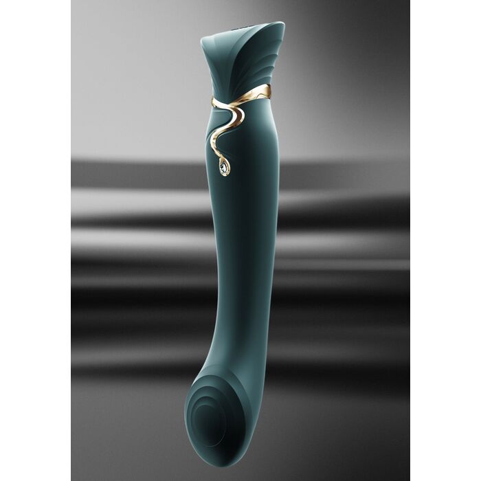 Vibrator Punctul G ZALO Queen Puls Wave, Verde, vedere suplimentara 7