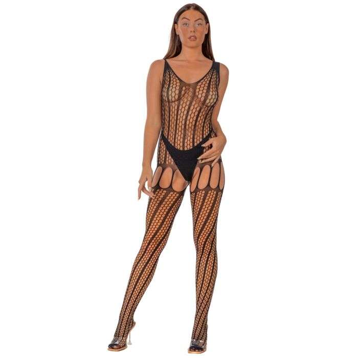 Bodystocking crosetat Lace by LJ Negru, detaliu model crosetat