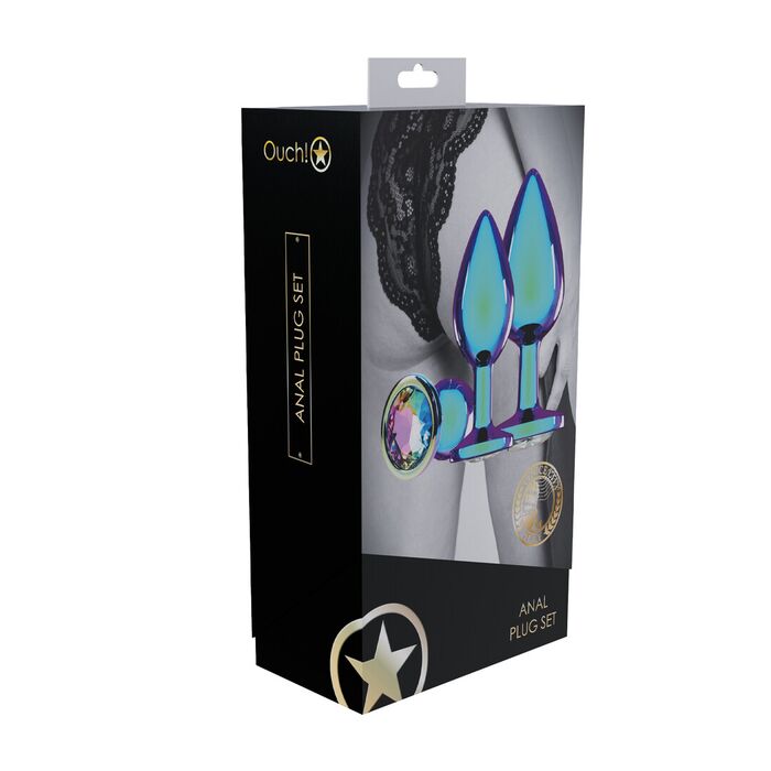 Set Plug-uri Anale Venice Collection detaliu baze cristale