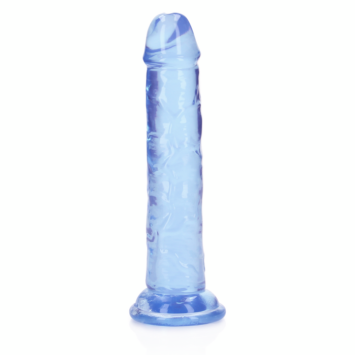 Dildo Straight Realistic REALROCK Albastru ventuza