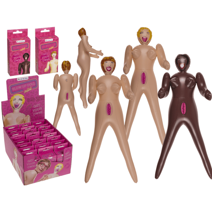 Papusa gonflabila mini 66 cm, 3 variante si ambalaj