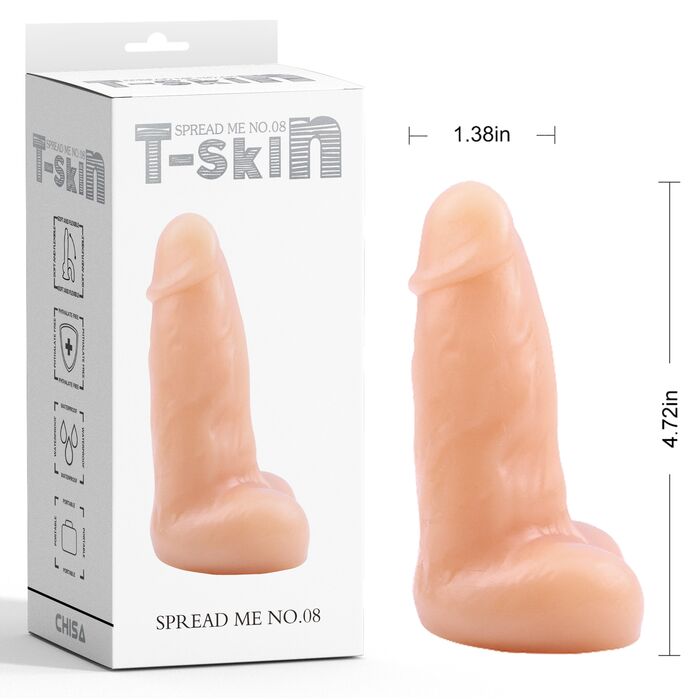 Dildo Realistic Spread Me No.08 Chisa T-Skin Natural, gros plan textura