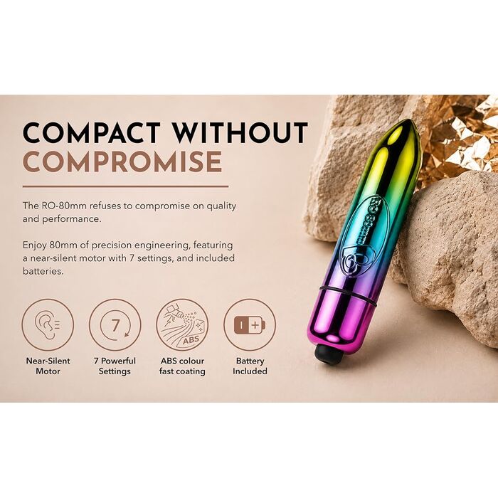 Mini Vibrator Glont Rocks Off RO-80mm Rainbow