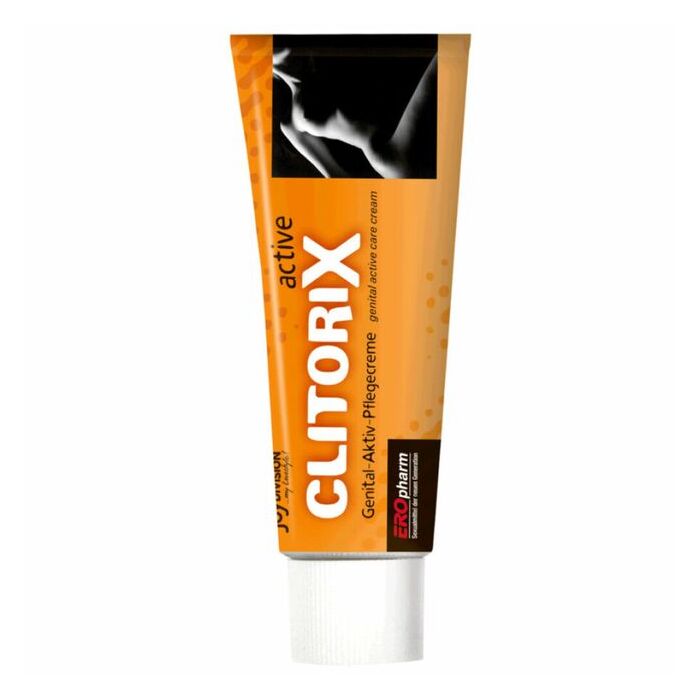Crema ClitoriX Active JoyDivision, tub vertical cu eticheta produsului