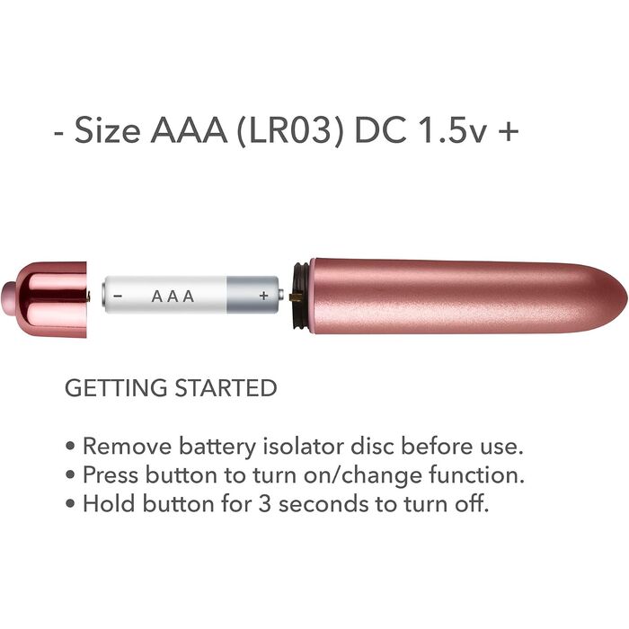 Vibrator Rocks Off Touch of Velvet Rose Blush baterie