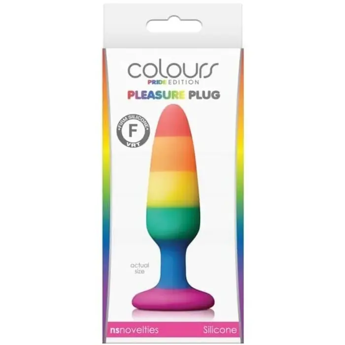 Plug anal Colours Pride Edition NS Novelties, ambalaj cutie, vedere din fata
