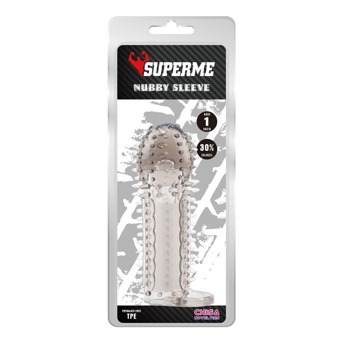 Prelungitor penis cu tepi Nubby Grey
 ambalaj