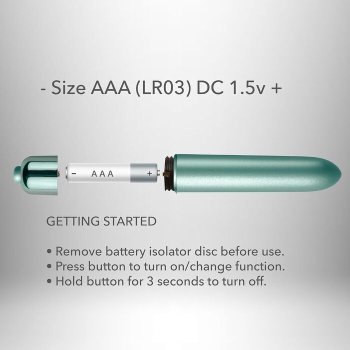 Vibrator Rocks Off Touch of Velvet Aqua Lily - baterie