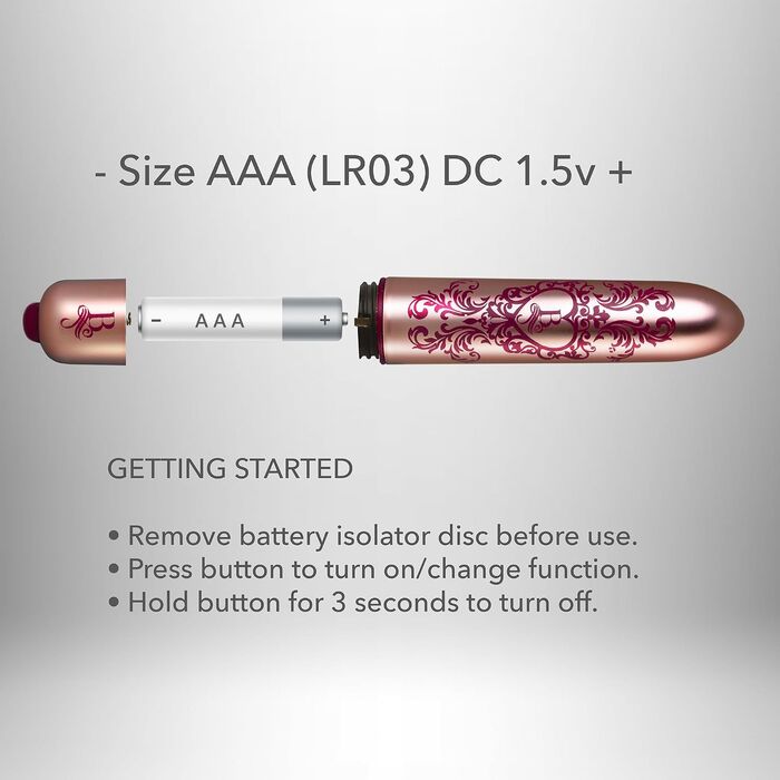 Mini Vibrator Rocks Off Boudoir Promenade baterie
