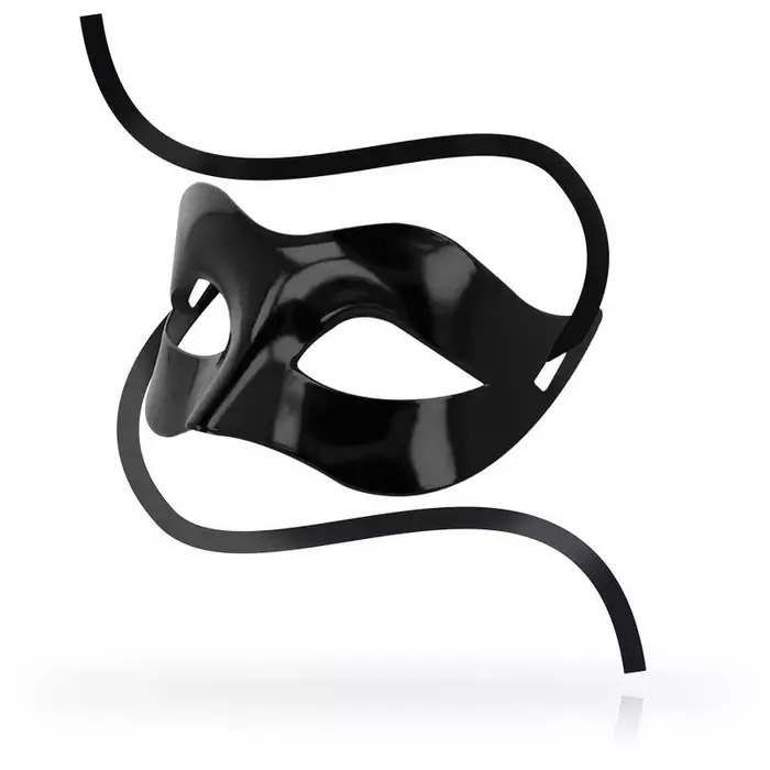 Masca Ohmama Masks Opaque Classic Neagra, profil, snururi de satin