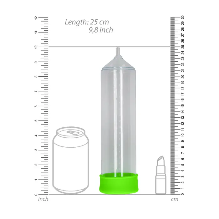 Pompa Penis cu manometru Elite Beginner Pump - Glow in the Dark dimensiuni