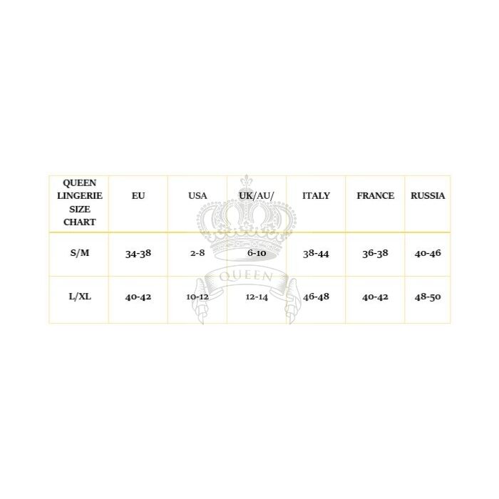 Queen Lingerie, tabel de marimi S/M si L/XL