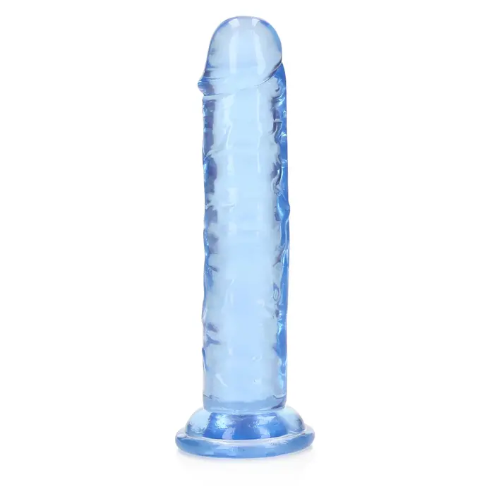 Dildo cu ventuza Straight Realistic REALROCK 6''- Bleu imagine