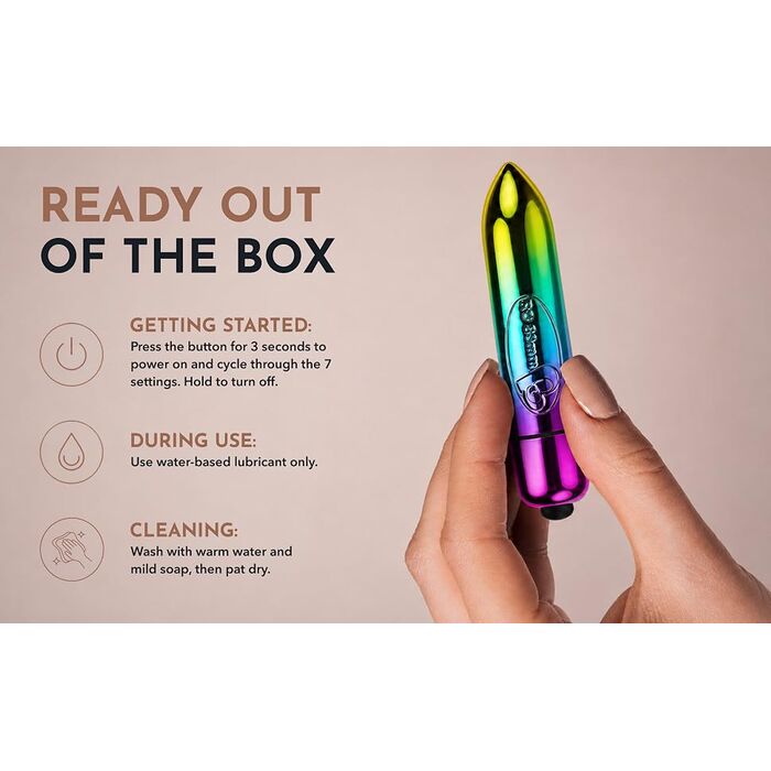 Mini Vibrator Glont Rocks Off RO-80mm Rainbow