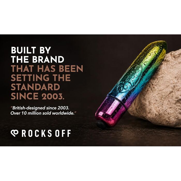 Mini Vibrator Glont Rocks Off RO-80mm Rainbow