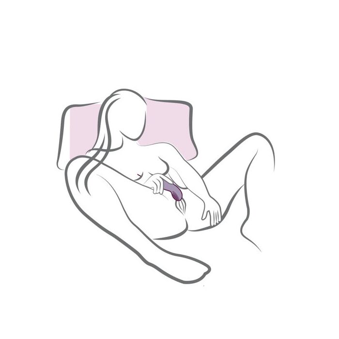 Vibrator Punct G Rocks Off Glo-Girl Vibe, ilustratie folosire solo